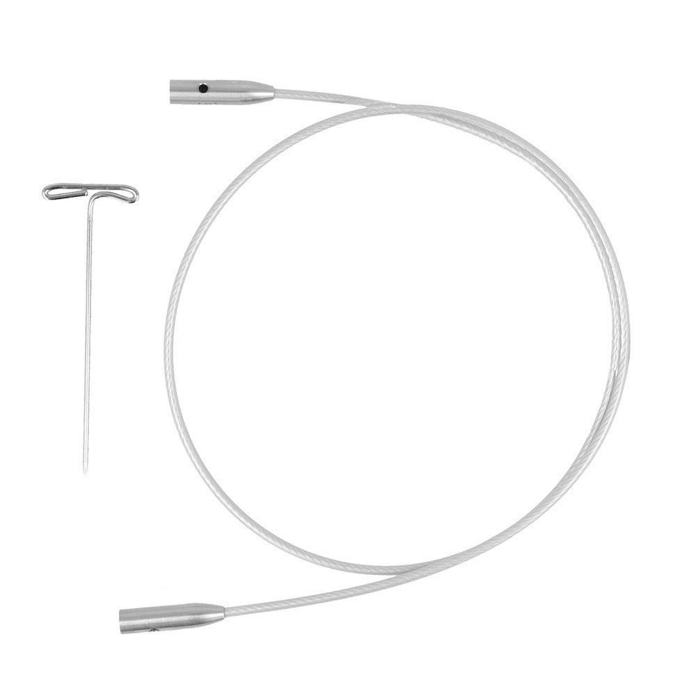 Cable Para Tejer ChiaoGoo Spin - Nylon Transparente, 35 Cm - Para Agujas Intercambiables, Flexible