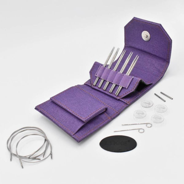 LYKKE Flight 9 cm (3.5") Mini Interchangeable Needle Set - Purple Case