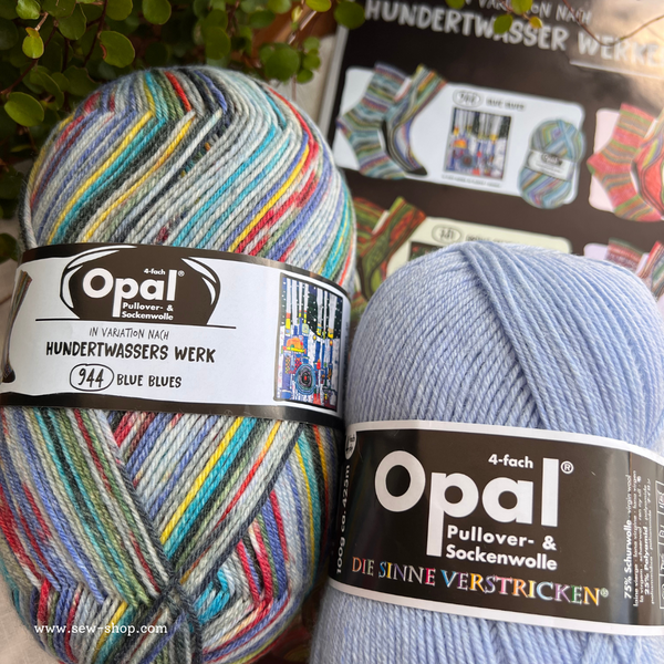 Opal Hundertwasser 4050 "Blue Blues" / Opal Uni 9932 Himmelblau