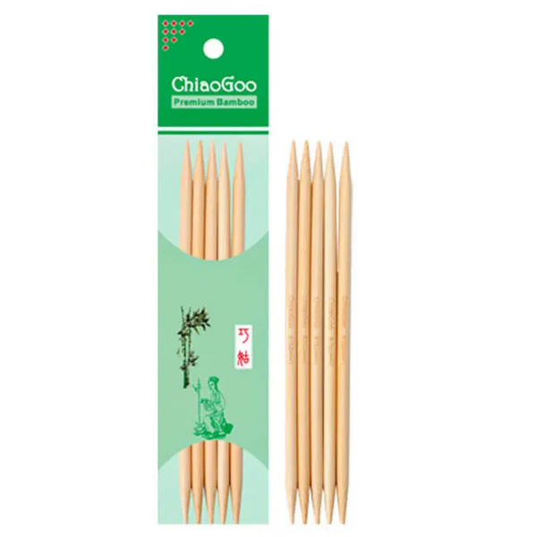 ChiaoGoo bamboo double pointed needles 13-20 cm