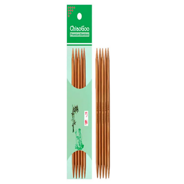 ChiaoGoo bamboo patina double pointed needles 15-20 cm