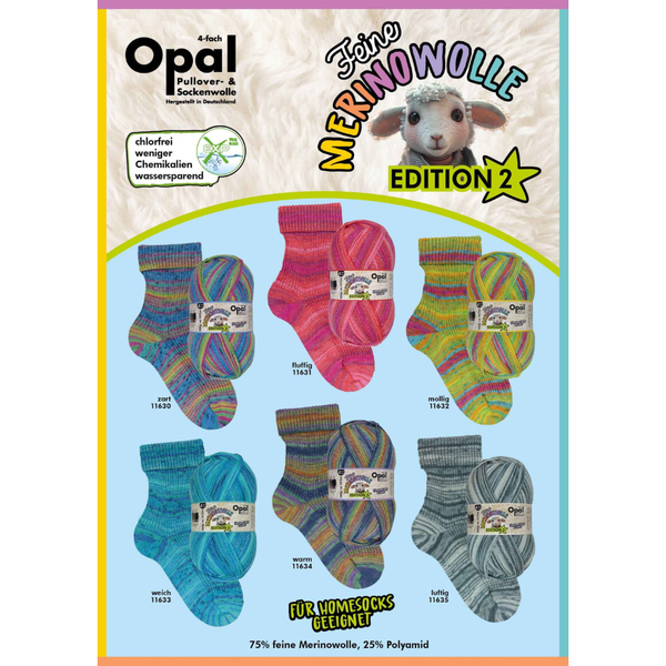 Opal Fine Merino Wool 2 4-ply 100g