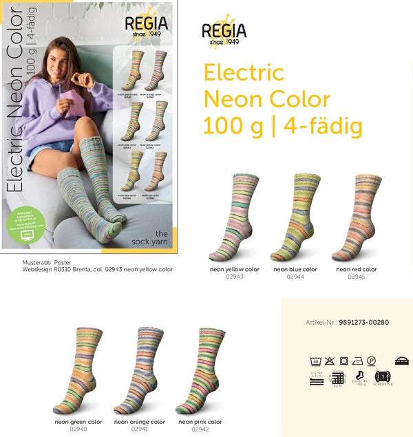 Regia Electric Neon Color 4-ply 100g